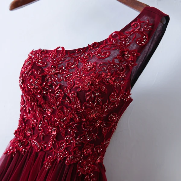 Chic / Belle Robe De Soirée 2017 Princesse En Dentelle Fleur Perlage Paillettes Une épaule Dos Nu Sans Manches Longueur Cheville Soirée