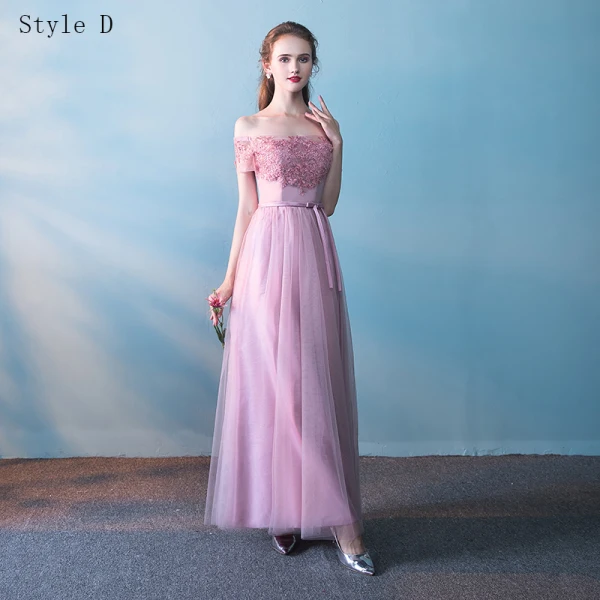Chic / Belle Robe Demoiselle D'honneur 2017 Princesse Dentelle Fleur Noeud Dos Nu Longueur Cheville Demoiselle D'honneur Robe Pour Mariage