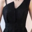 Chic / Beautiful Black Homecoming Graduation Dresses 2017 A-Line / Princess Amazing / Unique V-Neck Backless Sleeveless Tea-length Formal Dresses