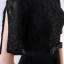 Chic / Beautiful Black Homecoming Graduation Dresses A-Line / Princess 2017 Lace Bow High Neck Short Sleeve Tea-length Formal Dresses