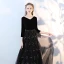 Chic / Belle Noir Robe De Bal 2017 Princesse V-Cou 3/4 Manches Longue Robe De Ceremonie