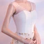 Élégant Champagne de retour Robe De Graduation 2017 Princesse Étoile V-Cou Dos Nu Sans Manches Thé Longueur Robe De Ceremonie