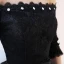 Schöne Schwarz Cocktailkleider 2017 A Linie Spitze Schleife Pailletten Off Shoulder Rückenfreies 1/2 Ärmel Asymmetrisch Festliche Kleider