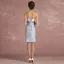 Chic / Beautiful Silver 2 Piece Mother Of The Bride Dresses 2018 Strapless 1/2 Sleeves Knee-Length Wedding Party Dresses