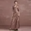 Chic / Beautiful Brown Mother Of The Bride Dresses 2018 A-Line / Princess Crystal Sequins Strapless 1/2 Sleeves Ankle Length Wedding Party Dresses