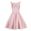 Modern / Fashion Blushing Pink Homecoming Graduation Dresses 2018 A-Line / Princess Backless Bow Scoop Neck Sleeveless Short Formal Dresses