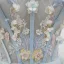 Chic / Beautiful Sky Blue Prom Dresses 2018 A-Line / Princess Lace Flower Appliques Pearl Off-The-Shoulder Backless Short Sleeve Floor-Length / Long Formal Dresses