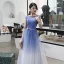 Modern / Fashion Gradient-Color Evening Dresses  2018 A-Line / Princess Metal Sash Sequins Scoop Neck Backless Sleeveless Floor-Length / Long Formal Dresses
