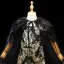 Unique Noire Doré 2 Pièces Robe Ceremonie Fille 2017 Glitter Fleur Plumes Encolure Dégagée Sans Manches Courte Robe Pour Mariage
