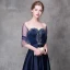 Elegant Mørk Marineblå Selskapskjoler 2018 Prinsesse Krystall Rhinestone Sash Kjæreste Ryggløse Uten Ermer Feie Tog Formelle Kjoler