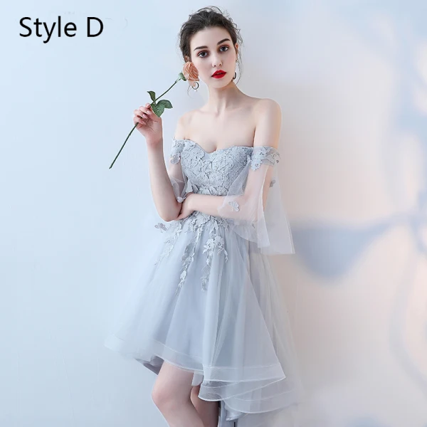 Chic / Beautiful Sky Blue Bridesmaid Dresses 2017 A-Line / Princess Lace Flower Backless Short Bridesmaid Wedding Party Dresses