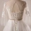 Unique Blanche Robe De Mariée 2017 Princesse V-Cou Tulle En Dentelle Perlage Appliques Dos Nu Mariage