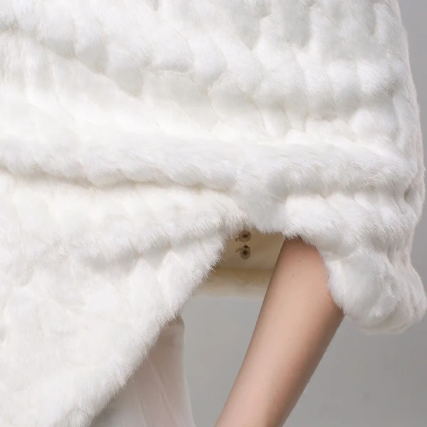 Hiver Motif Alligator Fausse Fourrure Soirée Promo Mariage Châles 2017