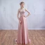Chic / Beautiful Pearl Pink Evening Dresses  A-Line / Princess Lace Strapless Corset Floor-Length / Long 2017 Appliques Backless Beading Rhinestone Evening Party Formal Dresses