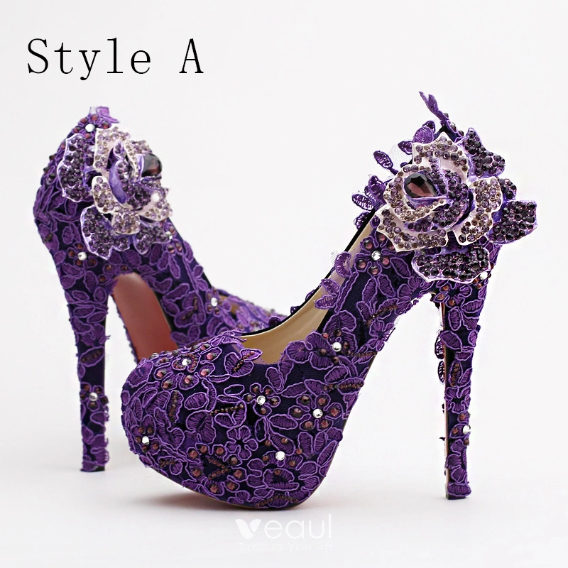 STUNNING~ Majestic purple heels Y2K prom vibe... - Depop