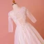 Chic / Belle Blanche Longue Mariage 2018 Princesse Tulle U-Cou Appliques Dos Nu Perlage Paillettes Robe De Mariée