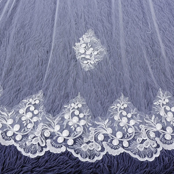 Amazing / Unique White Cathedral Train Wedding 2018 Tulle Lace Appliques Wedding Veils