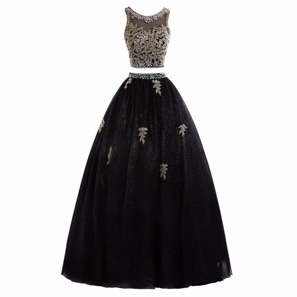 black and blue dress or gold and white Colors Prom Long Glitter Ball Gown Dress 2288 Lilac / 22