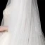 Lyx Vita Brudslöja 2020 Tyll Beading Pärla Chapel Train 3 m Bröllop Tillbehör