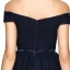 Modest / Simple Navy Blue Evening Dresses  2020 A-Line / Princess Tulle Off-The-Shoulder Floor-Length / Long Sleeveless Puffy Cocktail Party Evening Party Formal Dresses