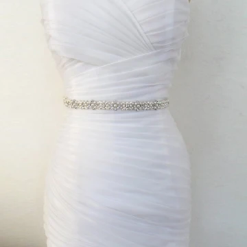 Luxe Blanche Mariage Rubans 2020 Tulle Métal Perlage Perle Faux Diamant La Mariée Promo Accessorize