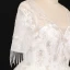 Luxury / Gorgeous Ivory Plus Size Ball Gown Wedding Dresses 2021 Crossed Straps 1/2 Sleeves V-Neck Tulle Satin Lace Handmade  Beading Backless Appliques Tassel Cathedral Train Wedding
