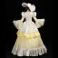 Vintage / Retro Medieval Yellow Ball Gown Prom Dresses 2021 Floor-Length / Long U-Neck Long Sleeve Beading Crystal Embroidered Cosplay Prom Formal Dresses