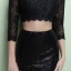 Chic / Beautiful 2 Piece Black Evening Dresses  2017 Trumpet / Mermaid U-Neck Lace Appliques Backless Evening Party Formal Dresses