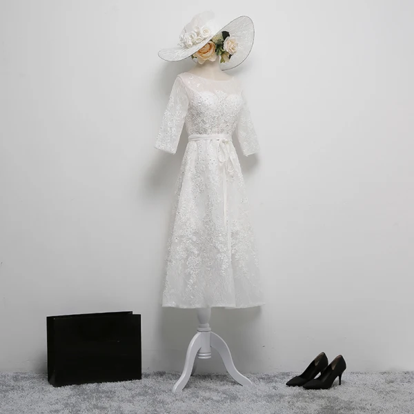 Chic / Beautiful White Evening Dresses 2018 A-Line / Princess Tulle U-Neck Lace-up Appliques Beading Evening Party Formal Dresses