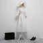 Chic / Beautiful White Evening Dresses  2018 A-Line / Princess Tulle U-Neck Lace-up Appliques Beading Evening Party Formal Dresses