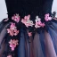 Chic / Beautiful Navy Blue Graduation Dresses 2018 Summer A-Line / Princess Lace V-Neck Appliques Backless Beading Homecoming Formal Dresses