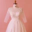 Chic / Belle Blanche Longue Mariage 2018 Princesse Tulle U-Cou Appliques Dos Nu Perlage Paillettes Robe De Mariée