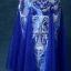 Chinese style Royal Blue Floor-Length / Long Evening Dresses  2018 Trumpet / Mermaid High Neck Charmeuse Evening Party Appliques Printing Formal Dresses