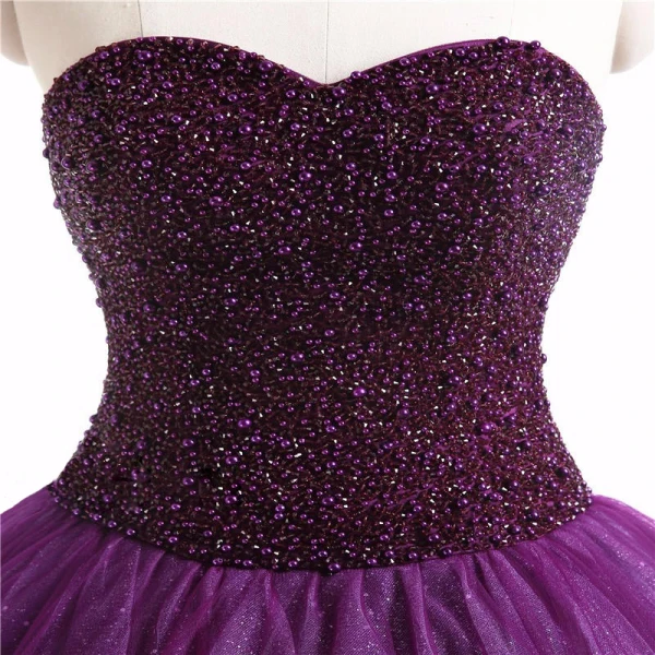 Vintage Drue Ballkjoler 2017 Kjæreste Uten Ermer Beading Ryggløse Glitter Buste Tyll Lange Ballkjole Formelle Kjoler