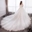 Modern / Fashion White Plus Size Wedding Dresses 2019 Ball Gown Lace Tulle Appliques Backless Strapless Chapel Train Wedding