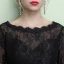 Chic / Beautiful 2 Piece Black Evening Dresses  2017 Trumpet / Mermaid U-Neck Lace Appliques Backless Evening Party Formal Dresses