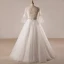 Unique Blanche Robe De Mariée 2017 Princesse V-Cou Tulle En Dentelle Perlage Appliques Dos Nu Mariage