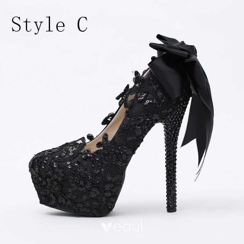 Rose Gold Crystal Black Heels With Diamonds With Pointed Rhinestones For  Womens Wedding, Evening Party, And Prom From Crown2014, $41.1