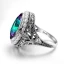 Luxe Multi-Couleurs Anneaux 2019 Feuille Cristal Perle Plaqué argent Pierres précieuses synthétiques Soirée Accessorize Bague
