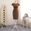 Amazing / Unique Brown With Shawl Trumpet / Mermaid Mother Of The Bride Dresses 2019 Lace Satin U-Neck Embroidered Church Short Wedding Party Dresses