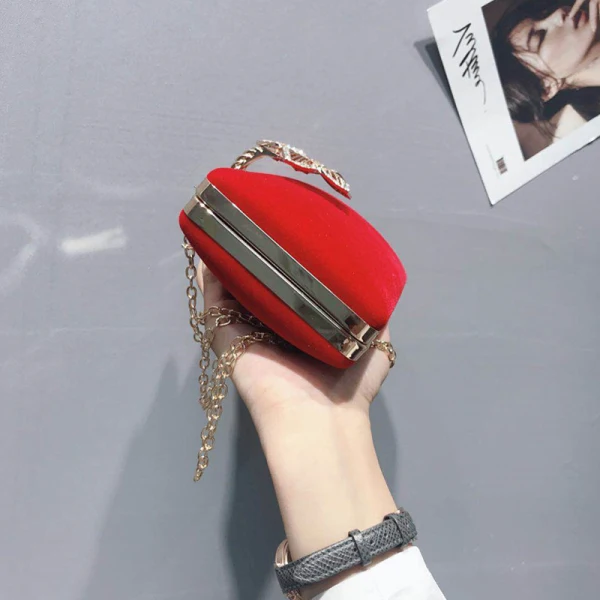 Modern / Fashion Red Clutch Bags Beading Flower Velour Cocktail Party Evening Party Accessories 2019