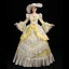 Vintage / Retro Medieval Yellow Ball Gown Prom Dresses 2021 Floor-Length / Long U-Neck Long Sleeve Beading Crystal Embroidered Cosplay Prom Formal Dresses