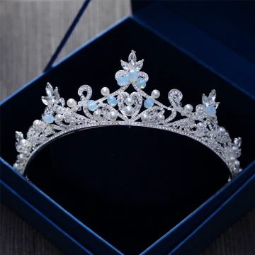 Klasyczna Eleganckie Ciemnoniebieski Biżuteria Ślubna 2017 Metal Frezowanie Kryształ Rhinestone Ozdoby Do Włosów Ślub Bal Akcesoria