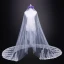 Simple Blanche Mariage Tulle En Dentelle Appliques 4 m Cathedral Train Voile De Mariée 2018