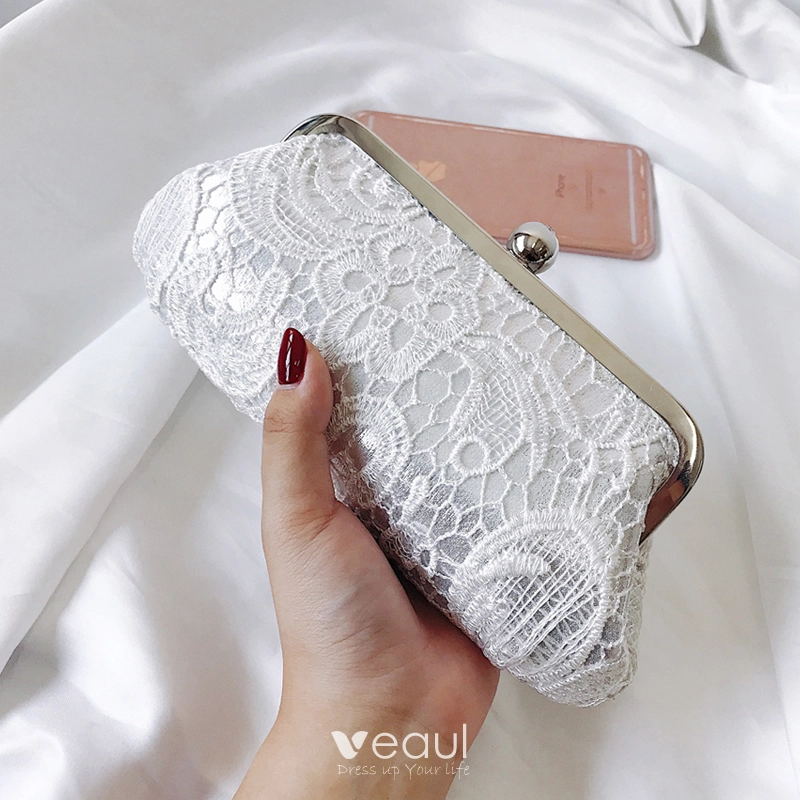 Pearl clutch | Unique ivory bags | Bridal purse for sale