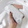 Mooie / Prachtige Witte Handtassen Kanten Geborduurde Handgemaakt Feest Avond Accessoires 2019