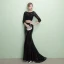 Chic / Beautiful 2 Piece Black Evening Dresses  2017 Trumpet / Mermaid U-Neck Lace Appliques Backless Evening Party Formal Dresses