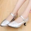 Romantic Lovely Black Latin Dance Shoes 2020 5 cm Dancing Prom Laser Buckle Heels Round Toe Womens Shoes