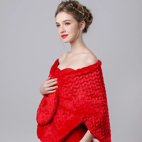 Hiver Motif Alligator Fausse Fourrure Soirée Promo Mariage Châles 2017