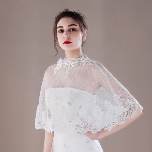 Weiß Schnüren Tülle Rundhalsausschnitt Hochzeit Tücher 2017